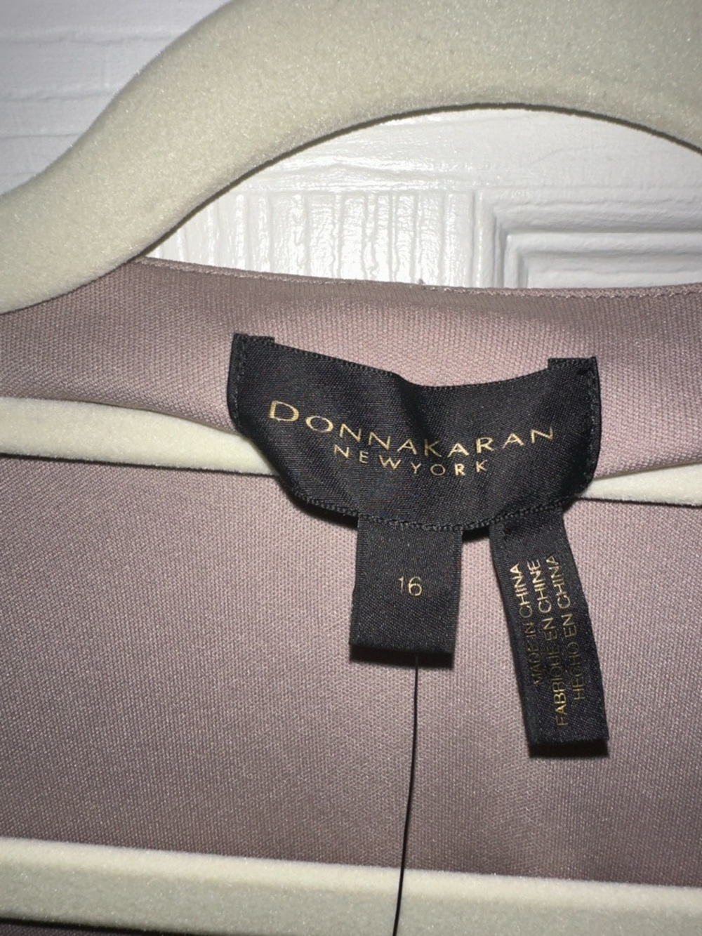 Donna Karan Mauve Wrap Maxi Dress with Gold Accent - Picture 3 of 4